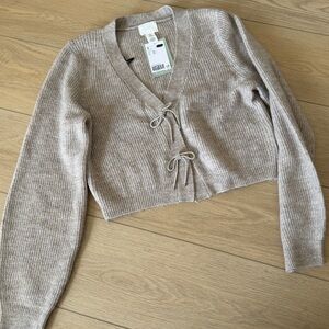 H&M Beige Cardigan Sweater